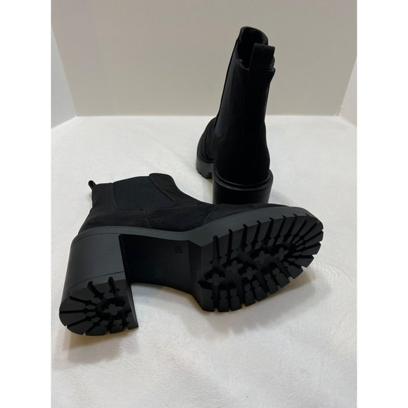 New ASOS DESIGN Elma heeled chunky chelsea boots in black Size 10 - Picture 9 of 9
